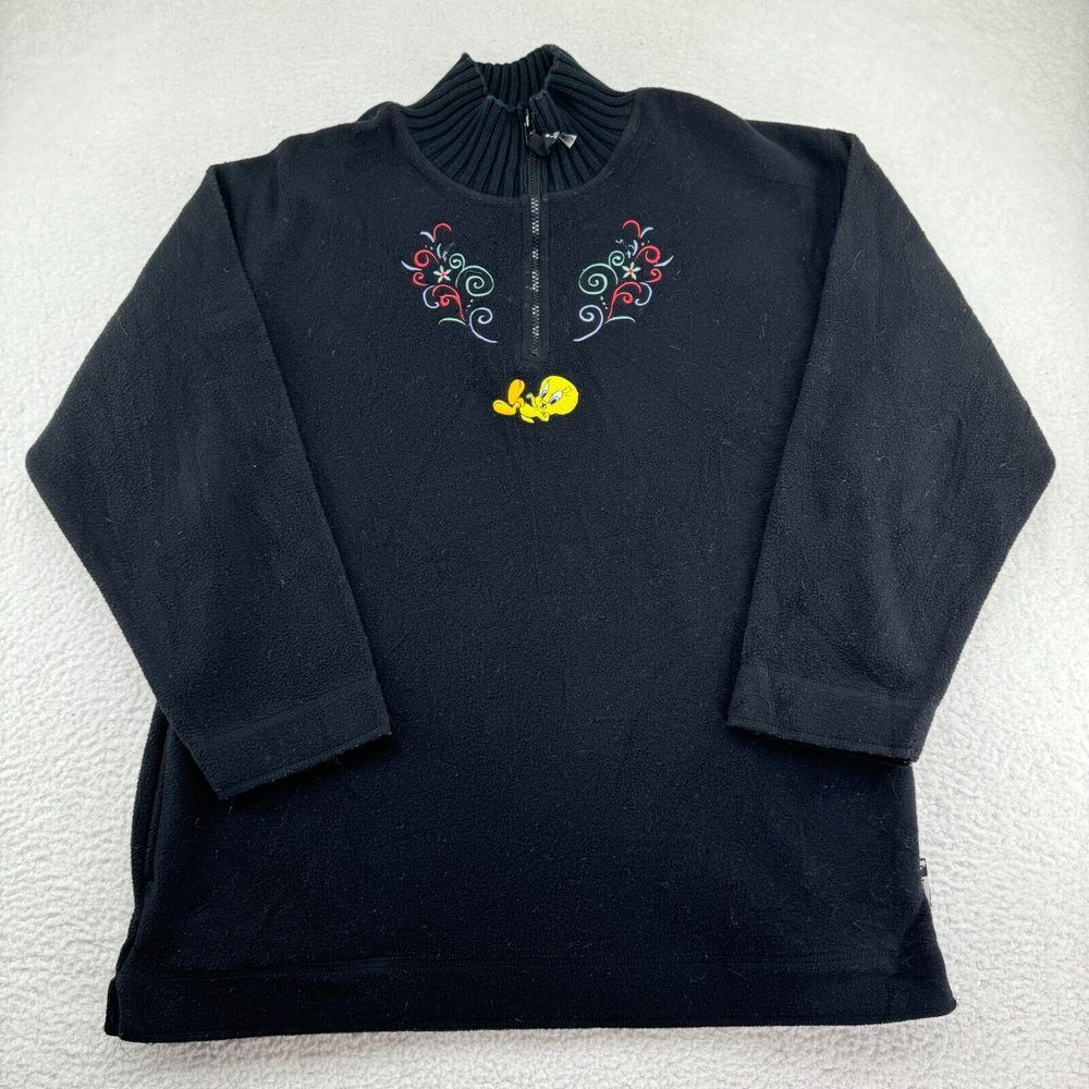 Vintage 1999‎ Looney Tunes Tweety Bird Embroidered Pullover Jacket Women's Large